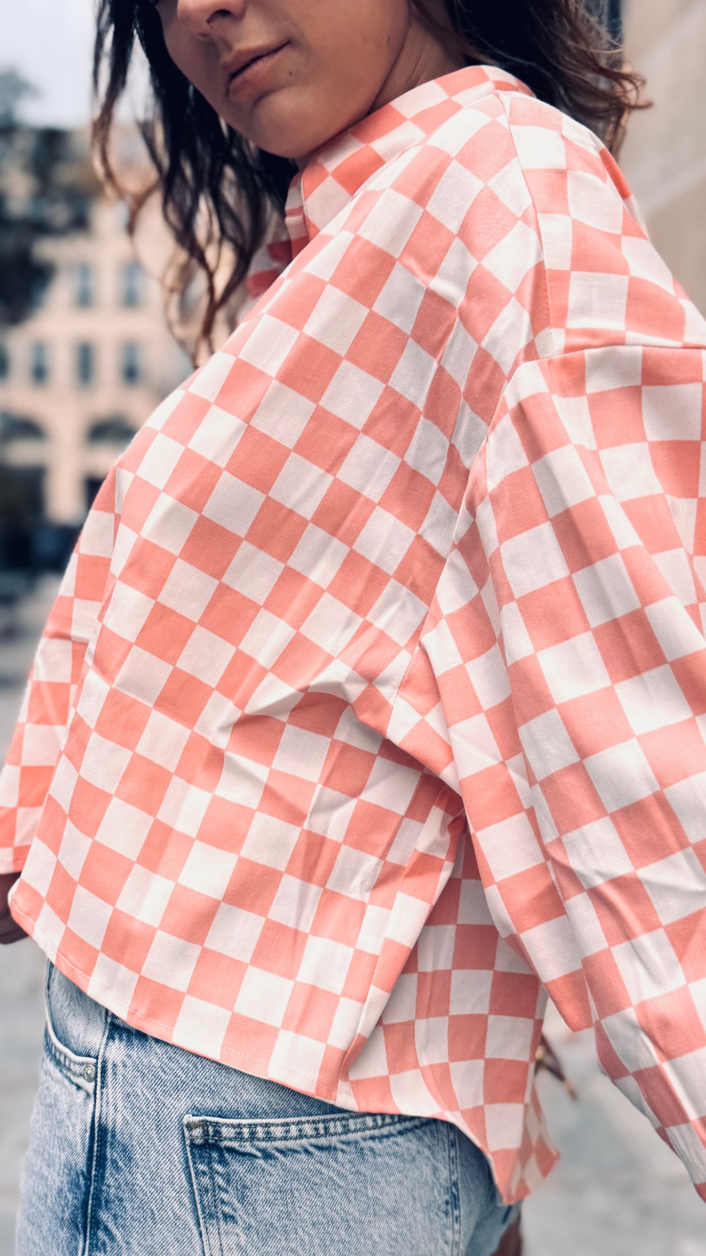 MINI JANE - Chemise courte oversize