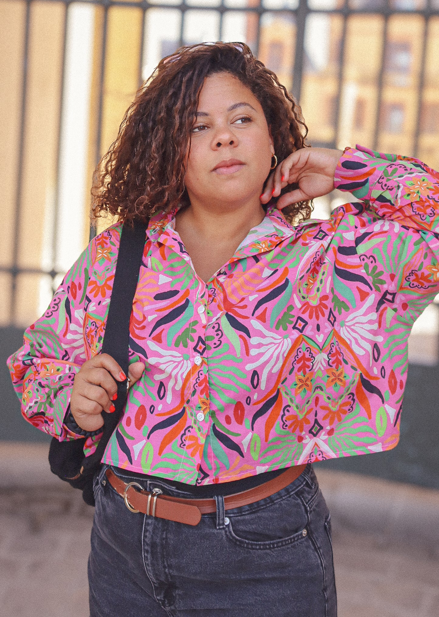 MINI JANE - Chemise courte oversize