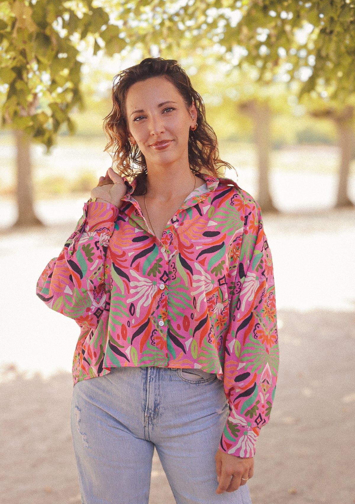 MINI JANE - Chemise courte oversize