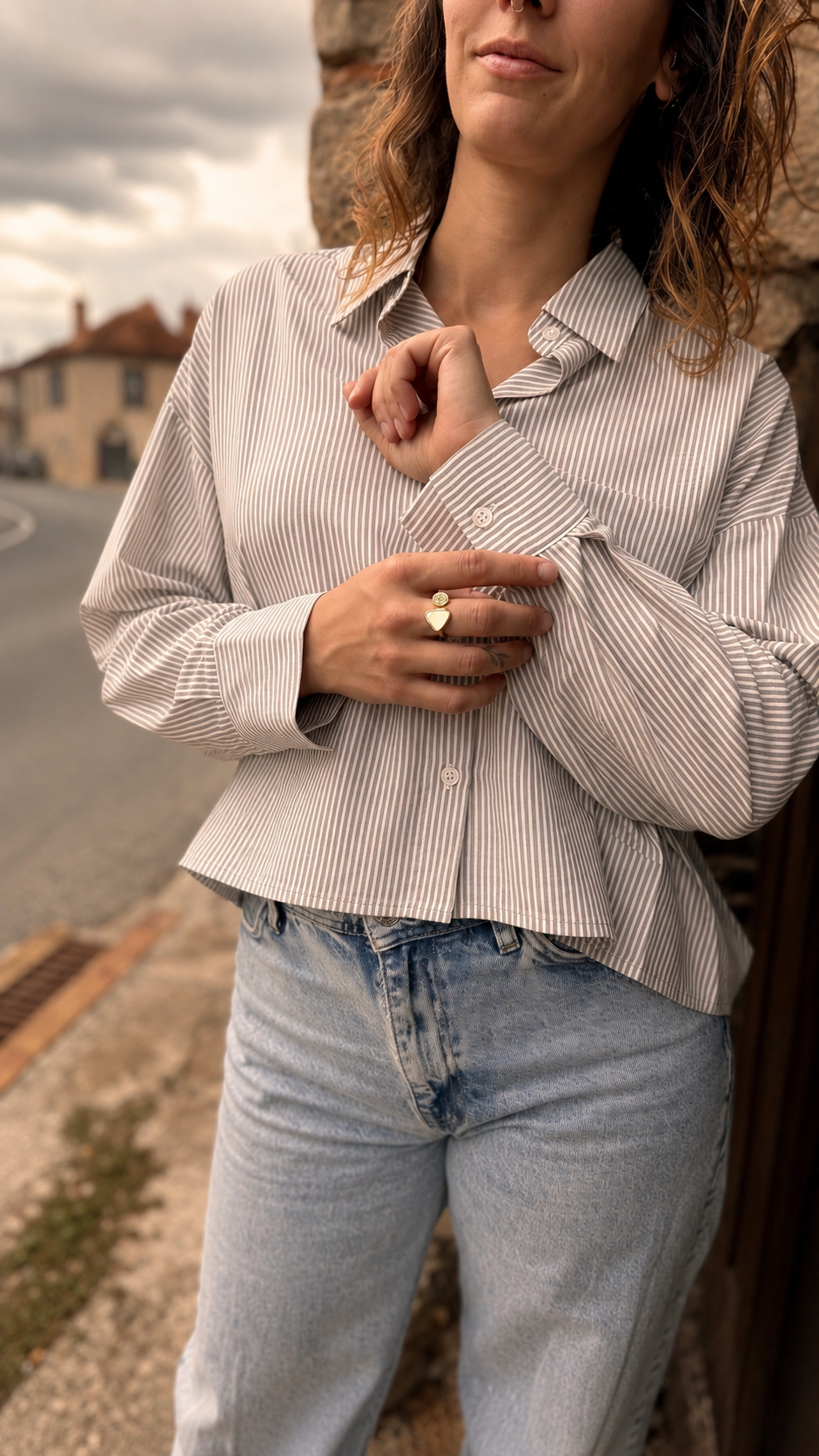 MINI JANE - Chemise courte oversize