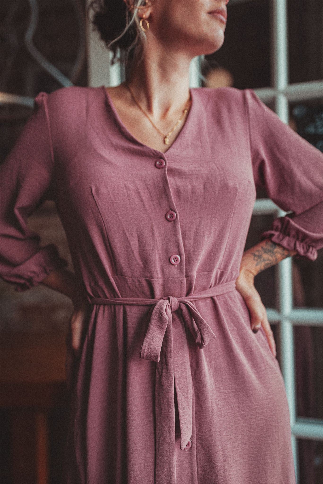 Robe Margaret - Vieux Rose