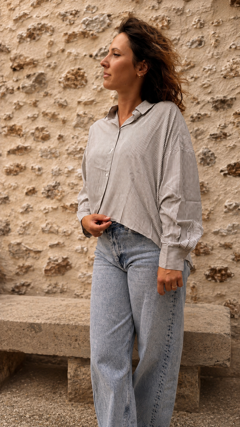 MINI JANE - Chemise courte oversize