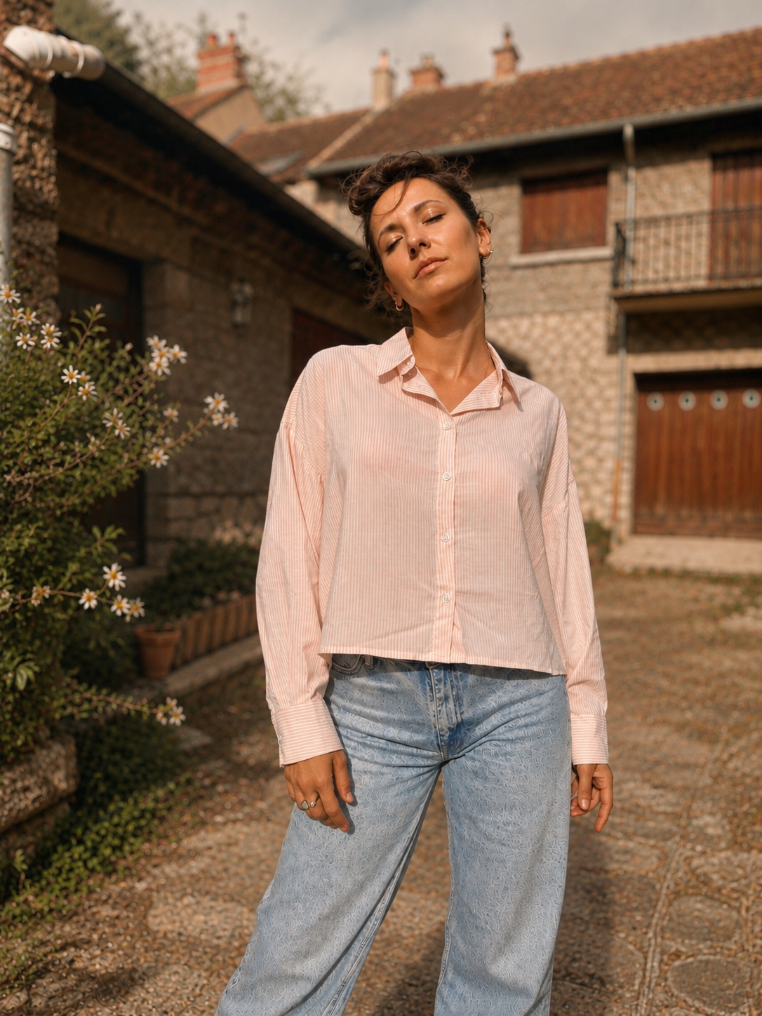 MINI JANE - Chemise courte oversize