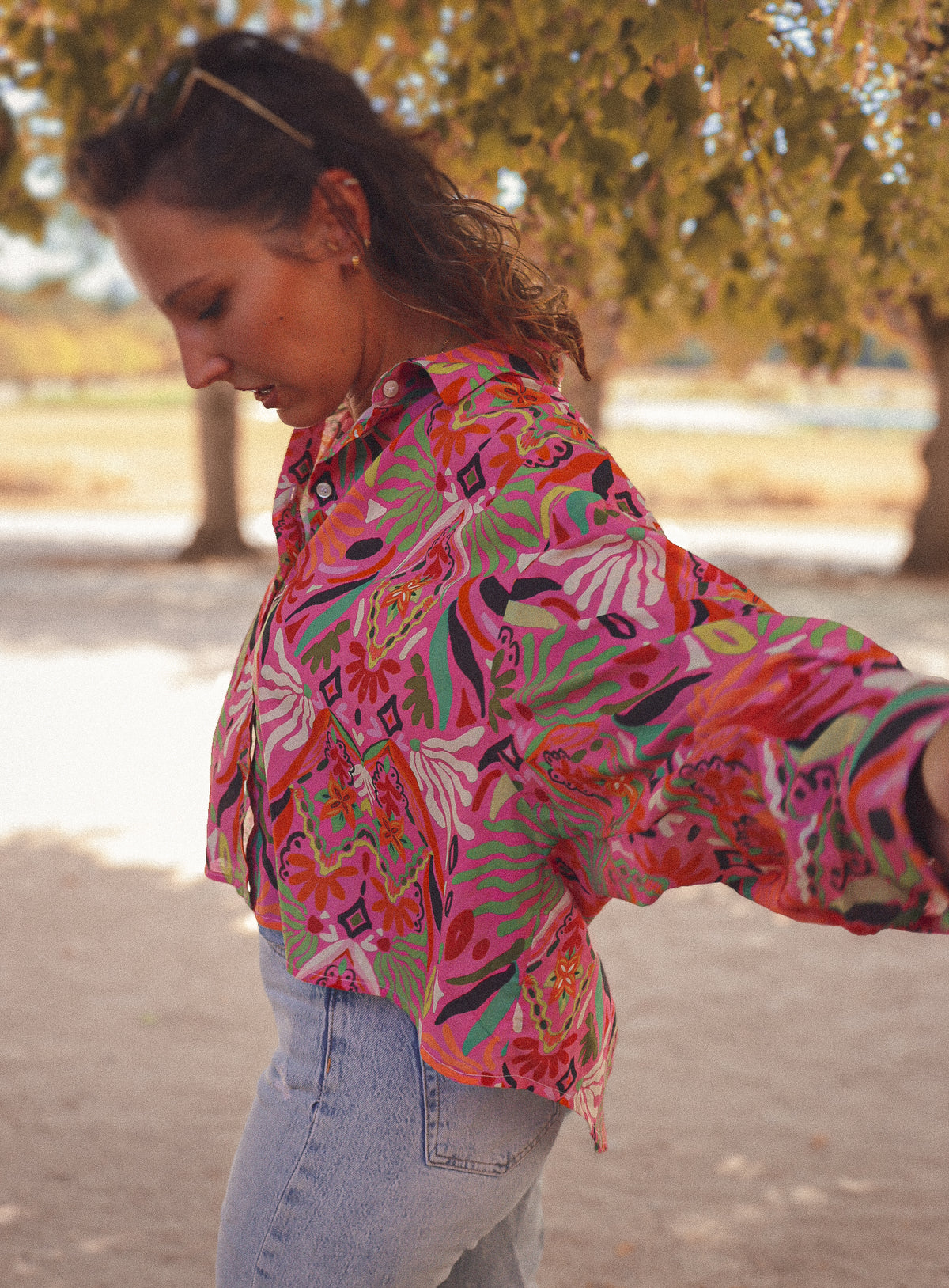 MINI JANE - Chemise courte oversize